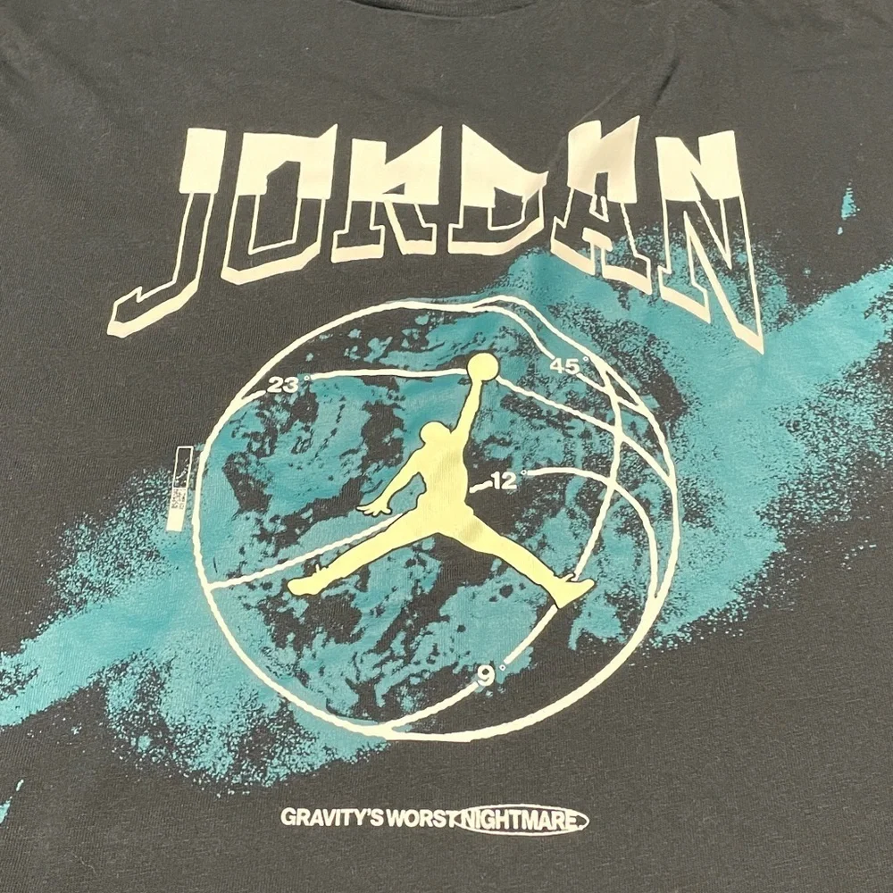 Jordan Basketball Splash T-Shirt Black Blue